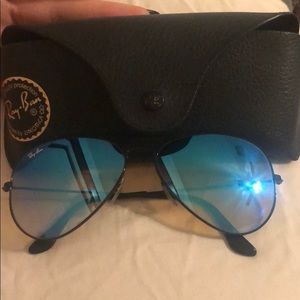 Ray-Ban blue and black aviators